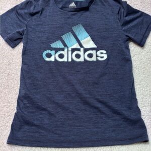 adidas Navy Blue Tee with Light Blue Logo